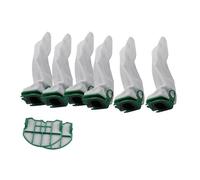ZBXJIUFR 6Pieces Replacement Bags 2Pieces Filter,Compatible For Vorwerk,,Compatible For Kobold,VB100 Vacuum Cleaner Replacement Bags Filter