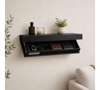 Zbyrithx Wall Mounted Hidden Storage Shelf with Secret Compartment Minimalist Floating Shelf Concealed Storage Box for Living Room Office and Bedroom White