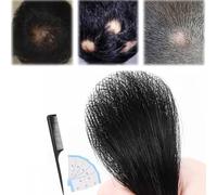 ZBYXPP Bald Spot Hair Patch Toupee, Natural Looking Hair Replacement Unit, 5 * 5cm, Black, Straight, 6 inches, Clip-In
