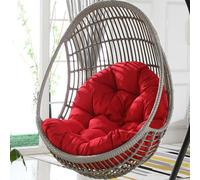ZBYXPP Egg Chair Swing Cushion, Indoor Outdoor Waterproof Hanging Hammock Chair Cushion Replacement(Big Red)