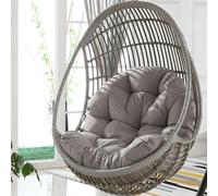 ZBYXPP Egg Chair Swing Cushion, Indoor Outdoor Waterproof Hanging Hammock Chair Cushion Replacement(Light Gray)