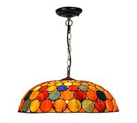 ZBZFGE 24" -style Large Pendant Light, Vintage Stained Glass Chandeliers,Victoria-stylen HangLamp for LivRoom Bedroom DinRoom Kitchen