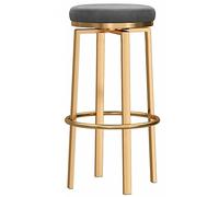 ZBZFGE 26/30 Inch Velvet Counter Height Upholstered Bar Chairs Swivel Barstools Island Stools for Kitchen Dining Room (Grey,75cm/30in)