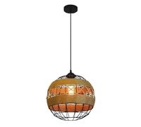 ZBZFGE American Vintage Chandelier, Industrial Farmhouse Hemp Rope Round Bedroom Pendant Rustic Dining Living Room Ceiling Fixture, Kitchen Staircase Foyer Hanging Light T-256