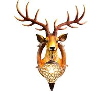 ZBZFGE Animal wall light indoor modern creative deer head wall lamp resin wall decoration lamp E27 socket bedside lamp deer head wall decoration lamp Wall lighting for children's room bedroom dining