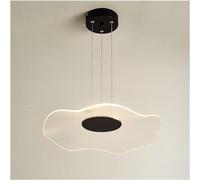 ZBZFGE Black/Gold Acrylic LED Island Chandelier for Living Room Dining Bar Tea Contemporary Leaf Duplex Building Villa Decor Lighting