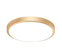ZBZFGE Chandeliers, Metal Aluminum Round LED Flush Mount Light, Acrylic Shade, Color Temperature White Ceiling Lamp, Living Room Bedroom Decoration Lighting Fixture(Gold,34cm)