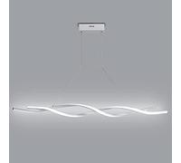ZBZFGE Chandeliers Small LED Lighting for Dining Room & Kitchen Island Dimmable Pendant Light Dimming Linear Contemporary Adjustable Fixture Wave Ceiling Chandelier,Hanging Ligh