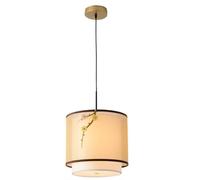ZBZFGE Classical LED Pendant Chandelier Retro E27 Cloth Oriental Ceiling Lantern Hanging Indoor Kitchen Dining Room Light Fixture(Blue,CH)
