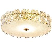 ZBZFGE Crystal Chandelier Light,Crystal Flush Mount Ceiling Light Fixture, Pendant Lamp for Bedroom Foyer Hallway Girls Room Bar Lighting-Gold 60x21cm Made in