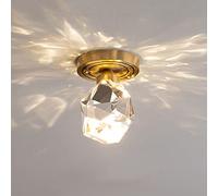 ZBZFGE Crystal Semi Flush Mount Light Led Close to Ceiling Lamp, Postmodernd Finish Hallway Lighting Fixture Lamps for Entryway Bedroom Living Room
