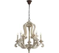 ZBZFGE E12 Farmhouse V-intage Chandelier,5 Lights Industrial Rustic Pendant Hanging Farmhouse