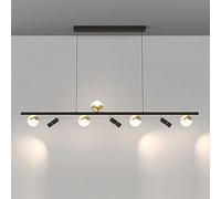ZBZFGE Gold Adjustable Height Iron and Glass Stair Pendant Chandelier, Large Lights for Villa & High Ceilings (18 lights)