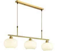 ZBZFGE Gold Adjustable Height Iron and Glass Stair Pendant Chandelier, Large Lights for Villa & High Ceilings (18 lights)