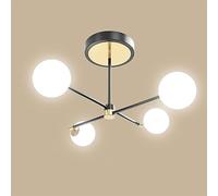 ZBZFGE Gold Adjustable Height Iron and Glass Stair Pendant Chandelier, Large Lights for Villa & High Ceilings (18 lights)