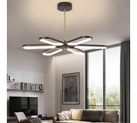 ZBZFGE Gold Adjustable Height Iron and Glass Stair Pendant Chandelier, Large Lights for Villa & High Ceilings (18 lights)