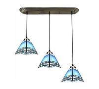 ZBZFGE Hanging Pendant Light Chandeliers Ceiling Lights Style Island Pendant Lamps Stained Glass Chandelier Mediterranean Kitchen Hanging Lights for Dining Room Bar Cafe Table