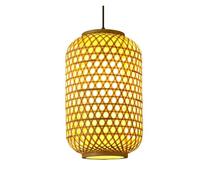 ZBZFGE Industrial Lantern Pendant Light Vintage Restaurant Fixtures Southeast Asian Chandelier Rural Decorative Hanging Lighting for Kitchen Island Dining Room Foyer(Natural,25 * 40cm)