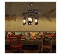 ZBZFGE Lamps Chandeliers, Industrial Retro Lamp E27 Metal Chain Pirate Ship LED Pendant Light Compatible with Living Bed Room Dining Hall
