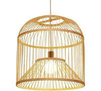 ZBZFGE Lantern Light Large Woven Rattan Pendant Lighting Fixtures Farmhouse Basket Cage Boho Hanging Lamp Rustic Wicker Chandelier for Bedroom Kitchen Island Dining Room Restaurant