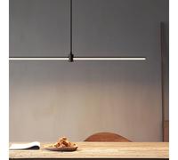 ZBZFGE Led Dimmable Pendant Lamp Dining Table, with Remote Control, Linear, Height Adjustable Chandelier for Kitchen Island, Room, Office