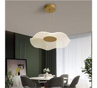 ZBZFGE LED Island Lights Chandelier with Acrylic Black/Gold Leaf for Living Room Villa Dining Bar Counter and Tea Lighting