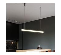 ZBZFGE LED Metal Linear Pendant Lamp, Integrated Adjustable Minimalistic Contemporary Chandelier, Acrylic Hanging Light Fixture for Dining, Living Room Kitchen Commercial Office Hallway (Size :