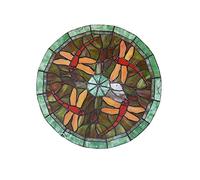 ZBZFGE Light Fixture Flush Mount, 12/16 Inch, Vintage Handmade Stained Glass Ceiling Lamps Chandeliers for Living Bedroom Dining Room Hallway Loft,DX23,30x9cm