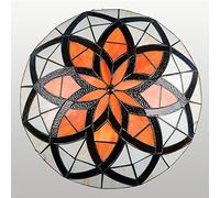 ZBZFGE Light Fixture Flush Mount, 12/16 Inch, Vintage Handmade Stained Glass Ceiling Lamps Chandeliers for Living Bedroom Dining Room Hallway Loft,DX23,30x9cm