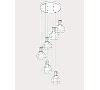 ZBZFGE Lights 6 Spiral Staircase Chandelier Retro Stair Light Long Moderm Industrial Style Complex Building Apartment Living Room Ceiling Lamp Wrought Iron Pendant 35x150cm Made