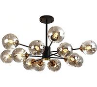 ZBZFGE Luxury Chandelier Black and Amber Cover Ceiling Pendant Light,Living Room Bedroom Dining Room,Chandelier