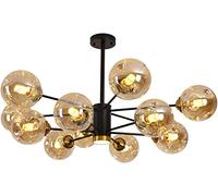 ZBZFGE Luxury Chandelier Black and Amber Cover Ceiling Pendant Light,Living Room Bedroom Dining Room,Chandelier