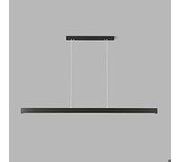 ZBZFGE Minimalist LED Chandelier Linear Pendant Dining Room Lighting Fixture, Black Metal Strip Ceiling Hanging Light Bar, Chandeliers for Kitchen Island Office
