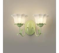 ZBZFGE Northern Europe Creativity Mounted Lamp, White Flowers Glass Lampshade Wall for Bedroom Living Room Hallway(30cm/11.8in B)