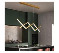 ZBZFGE Pendent Lamp LED Wave Line Chandelier Long Linear Kitchen Island Pendant Light Minimalism Hanging Ceiling Fixture for Living Room Dining Pool Table Restaurant