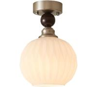ZBZFGE Retro Minimalist Bedroom Semi-Flush Mount Light Nordic Creativity Glass Hallway Ceiling Lamp Mid Century Cloakroom Chandelier for Study Room Entryway Attic Bathroom Aisle Stairs/B