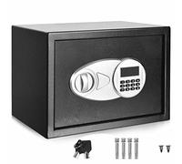 ZBZFGE Safe Deposit Box,15L Electronic Security Safe Cash Box, Digital Keypad Safety Box/Black
