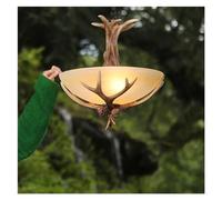 ZBZFGE V-intage Nostalgic Rustic Chandelier Coffee Arcade bar Bedroom Antler Antler Chandelier Light Fixture Glossy Rustico
