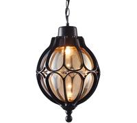 ZBZFGE Vintage Mediterranean Pendant Light Aluminium Waterproof Glass Globe Hanging Lamp Outdoor Rainproof Exterior Ceiling Chandelier for Continental Villa Pavilion Grape Courtyard (Color : Brown,