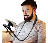 ZC GEL Phone Holder for Bed, Upgraded Neck Phone Holder Lazy Phones Stand 360°Rotation Gooseneck Phone Support Hands Free for All Phones (Black)