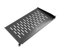 ZC HAPPY ORANGES 1U Server Rack Shelf 19-Inch Universal Vented Rack Mount Cantilever Server Cabinet Shelf Duty Steel - Weight Capacity 50lb/23kg 10" Deep,Black