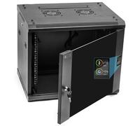 ZC HAPPY ORANGES 6U/9U/12U Server Rack Wall Mount Server Cabinet Enclosure with 2 Cooling Fans, Temp, Locks Door, 17.7” Deep, 19 Inch Network Rack for IT and A/V Equipment (9U)