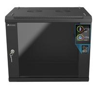 ZC HAPPY ORANGES 6U Server Rack Wall Mount Server Cabinet Enclosure with 2 Cooling Fans, Temp Display, Locks Door,17.7” Deep, 19 Inch Network Rack for IT and A/V Equipment (9U)