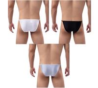 ZC8bdbd Low Waist Men Briefs Mens Bikini Underwear Gay Underpants Sexy Jockstrap G-string Bikini Briefs Shorts, 3 Colors, XL