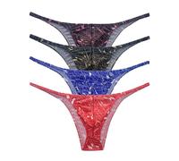 ZC8bdbd Men Sexy Print Briefs Bikini Underpants Gay Exotic Underwear, 4colors, M