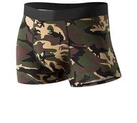 ZC8bdbd Mens Boxers Camo Men's Boxer Briefs Cotton Modal Camouflage Underpants Man Classic Sexy Underwear For Men, Green, L