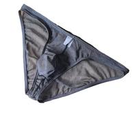 ZC8bdbd Ultra-thin Sexy Mesh Fully Transparent Men Briefs Panties See Through Underwear Quick Dry Male Underpants, Black, L