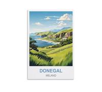 ZCAIJNDD Donegal Ireland Vintage Travel Poster 08x12inch(20x30cm) Painting Canvas Wall Posters And Art Picture Print Family Bedroom Decor