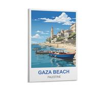 ZCAIJNDD Gaza Beach Palestine Vintage Travel Posters 08x12inch(20x30cm) Painting Canvas Wall Posters And Art Picture Print Family Bedroom Decor