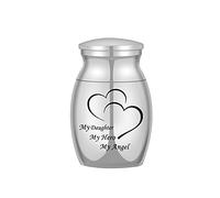 ZCBRISK Big-Sized Cremation Jewelry Urns for Human Ashes Holder Funeral Memorial Keepsake My Daughter My Hero My Angel